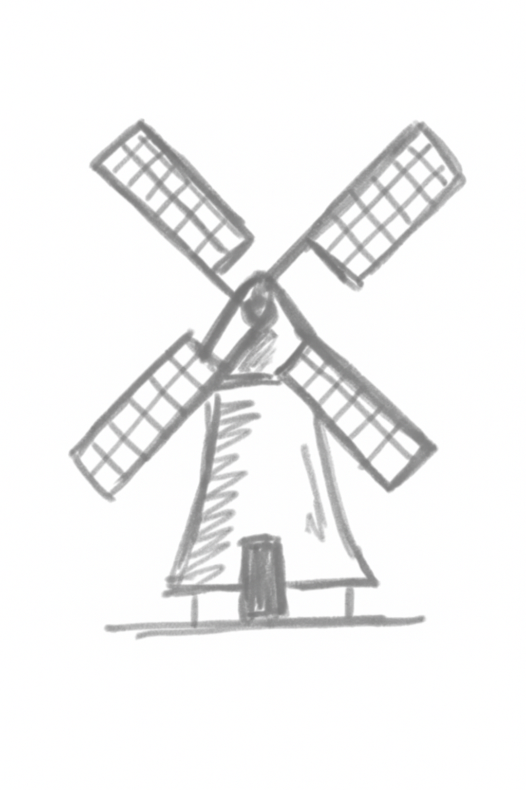 Dutch mill illustration